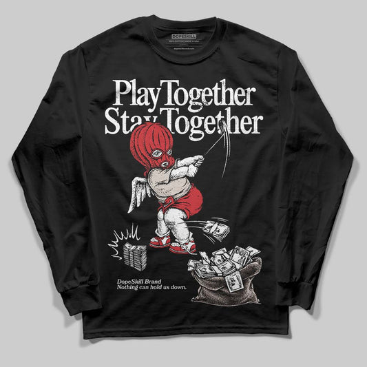 Adidas Samba OG Cloud White Better Scarlet Supplier Colour DopeSkill Long Sleeve T-Shirt Play together, Stay together Graphic Streetwear - Black