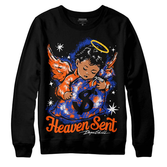 Dunk Low Futura Orange Blaze DopeSkill Sweatshirt Heaven Sent Graphic Streetwear - Black