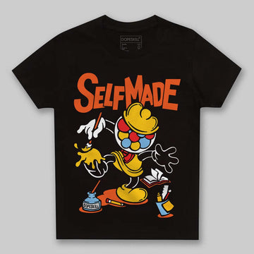 Yellow Sneakers DopeSkill Toddler Kids T-shirt Self Made Graphic Streetwear - black
