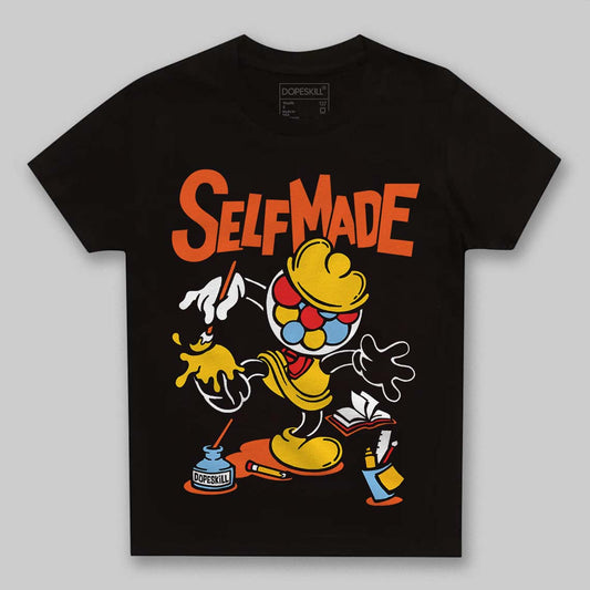 Yellow Sneakers DopeSkill Toddler Kids T-shirt Self Made Graphic Streetwear - black