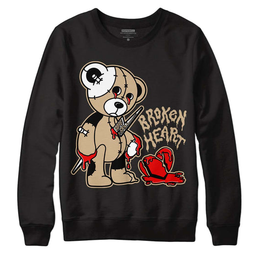 TAN Sneakers DopeSkill Sweatshirt Broken Heart Graphic Streetwear - Black
