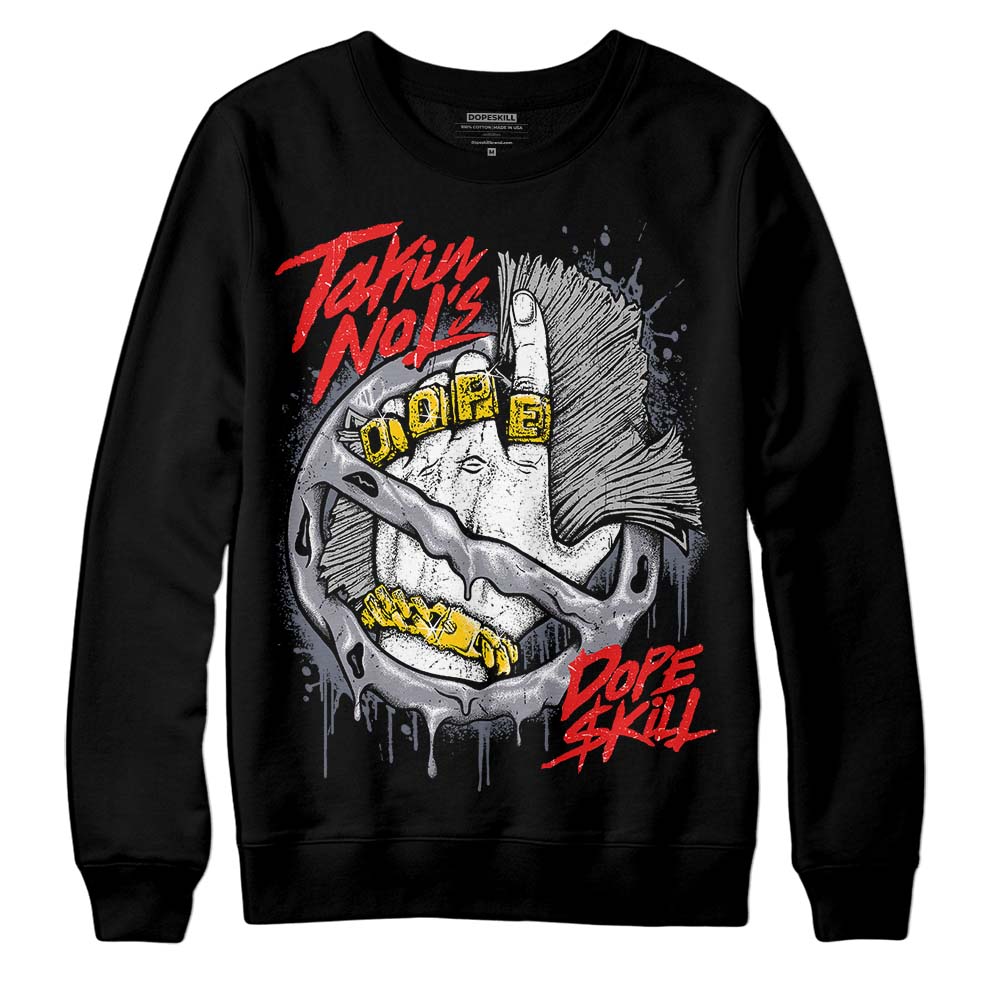Jordan 14 Retro 'Stealth' DopeSkill Sweatshirt Takin No L's Graphic Streetwear - Black