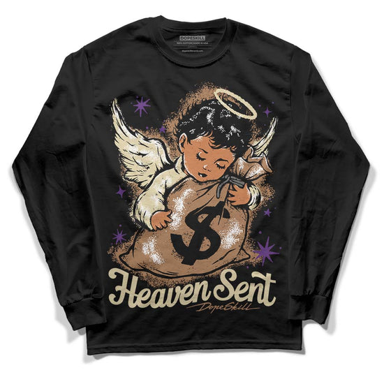 Jordan 6 WMNS Gore-Tex Brown Kelp DopeSkill Long Sleeve T-Shirt Heaven Sent Graphic Streetwear - Black