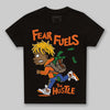 Orange, Black and White Sneakers DopeSkill Toddler Kids T-shirt Fear Fuels The Hustle Graphic Streetwear - Black