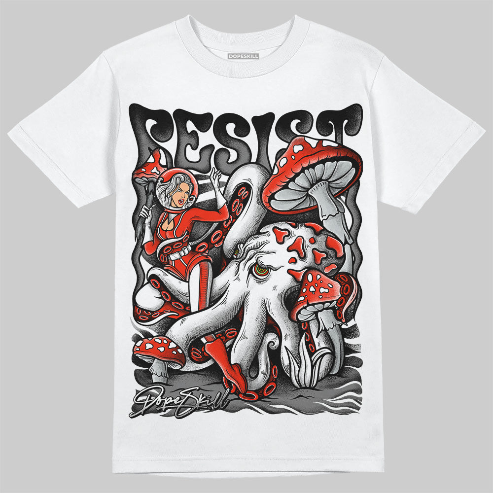 Jordan 4 Black Canvas DopeSkill T-Shirt Resist Graphic Streetwear - White