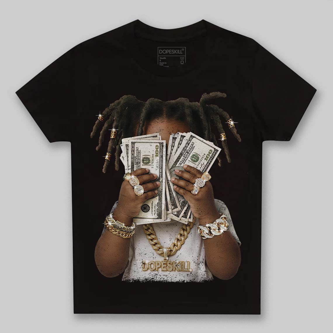 Jordan 10 OG “Steel” DopeSkill Toddler Kids T-shirt Rich Youth Graphic Streetwear - Black