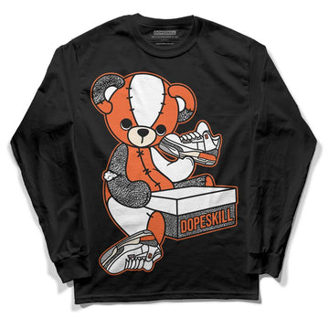 Jordan 3 Georgia Peach DopeSkill Long Sleeve T-Shirt Sneakerhead BEAR Graphic Streetwear - Black