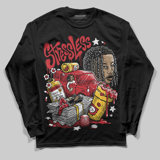 Jordan 14 Retro Ferrari (2025) DopeSkill Long Sleeve T-Shirt Stressless Graphic Streetwear - Black