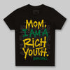Green Sneakers DopeSkill Toddler Kids T-shirt Mom, I Am A Rich Youth Graphic Streetwear - Black