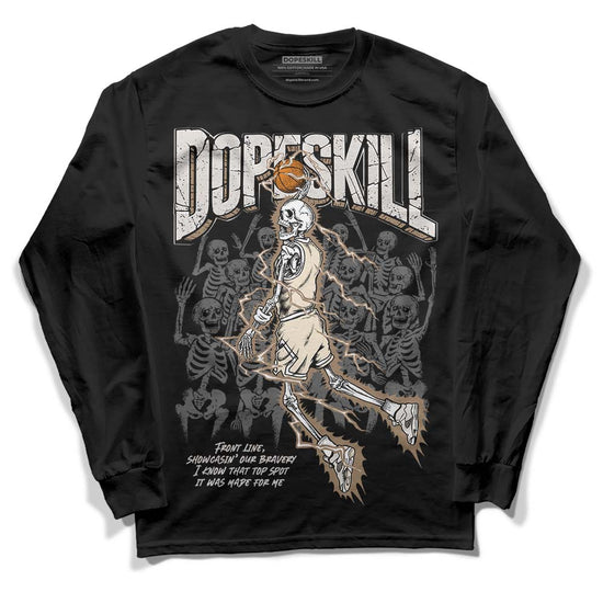 Jordan 5 SE “Sail” DopeSkill Long Sleeve T-Shirt Thunder Dunk Graphic Streetwear - Black