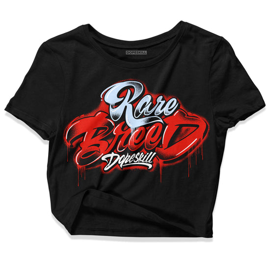 Jordan 6 Retro Toro Bravo DopeSkill Women's Crop Top Rare Breed Type Graphic Streetwear - Black