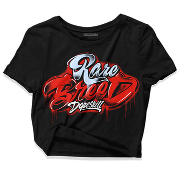 Jordan 6 Retro Toro Bravo DopeSkill Women's Crop Top Rare Breed Type Graphic Streetwear - Black