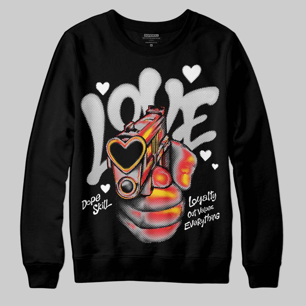 Dunk Low Panda White Black DopeSkill Sweatshirt Love Shot Graphic Streetwear - black