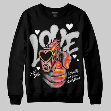 Dunk Low Panda White Black DopeSkill Sweatshirt Love Shot Graphic Streetwear - black