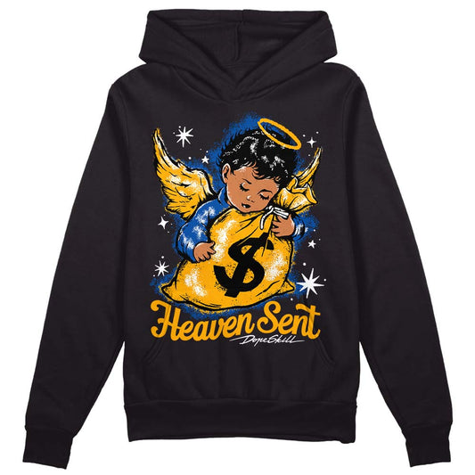 Dunk Blue Jay and University Gold DopeSkill Hoodie Sweatshirt Heaven Sent Graphic Streetwear - Black