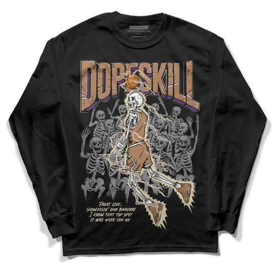 Jordan 6 WMNS Gore-Tex Brown Kelp DopeSkill Long Sleeve T-Shirt Thunder Dunk Graphic Streetwear - Black