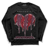 Jordan 5 Retro Burgundy (2023) DopeSkill Long Sleeve T-Shirt Juneteenth Heart Graphic Streetwear - Black