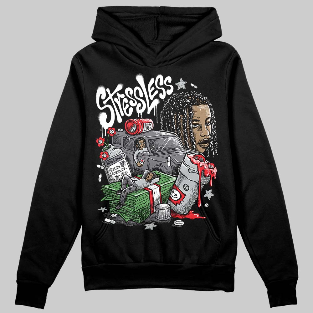 Jordan 4 “Fear” DopeSkill Hoodie Sweatshirt Stressless Graphic Streetwear - Black