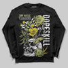 Jordan 5 “Luminous Green” DopeSkill Long Sleeve T-Shirt Side Hustle Graphic Streetwear - Black