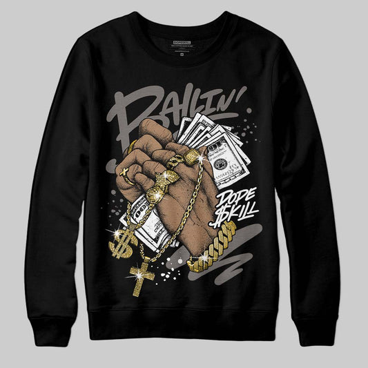 Jordan 4 Retro Cave Stone DopeSkill Sweatshirt Always Ballin' Graphic Streetwear - Black