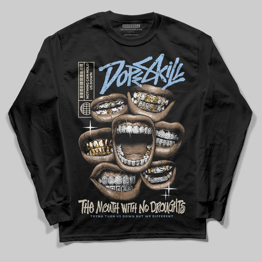 Nike Air Diamond Turf Must Be the Money DopeSkill Long Sleeve T-Shirt The Mouth With No Droughts Graphic Streetwear - black