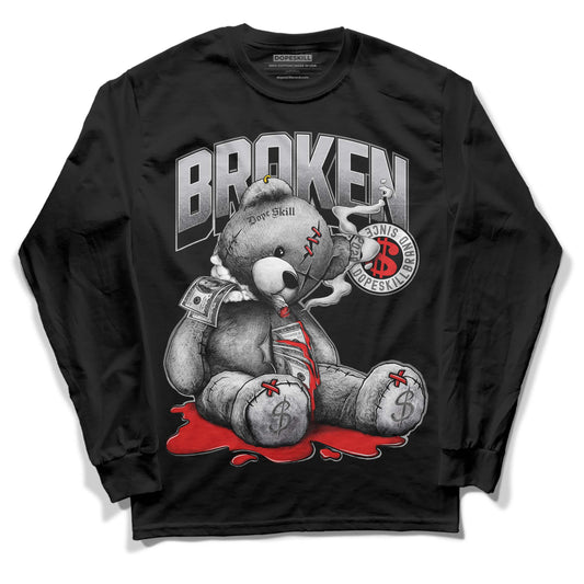 Grey Sneakers DopeSkill Long Sleeve T-Shirt Sick Bear Graphic Streetwear - Black