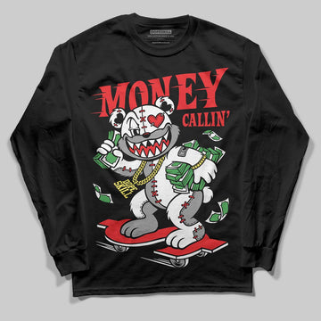 Black and White Sneakers DopeSkill Long Sleeve T-Shirt Money Callin' Graphic Streetwear - Black