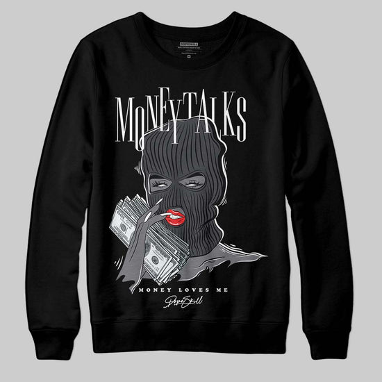 Jordan 3 Retro Black Cat DopeSkill Sweatshirt Money Talks Graphic Streetwear - Black