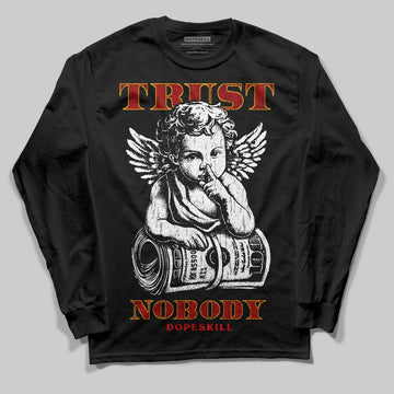 Red Sneakers DopeSkill Long Sleeve T-Shirt Trust Nobody Graphic Streetwear - Black