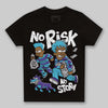 Jordan 8 Retro 'Aqua' 2025 DopeSkill Toddler Kids T-shirt No Risk No Story Graphic Streetwear - Black
