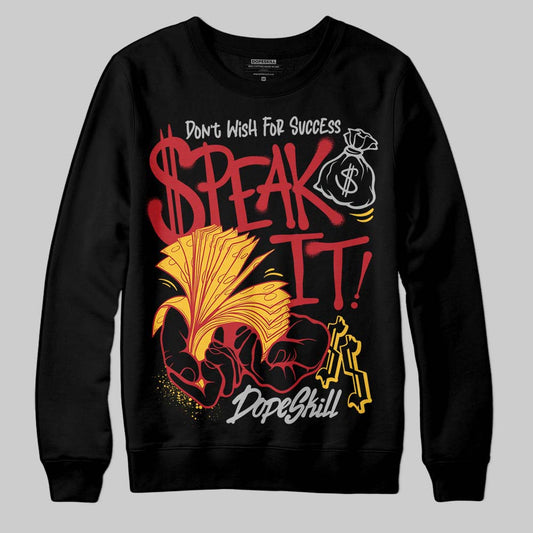 Jordan 14 Retro Ferrari (2025) DopeSkill Sweatshirt Speak It Graphic Streetwear - Black