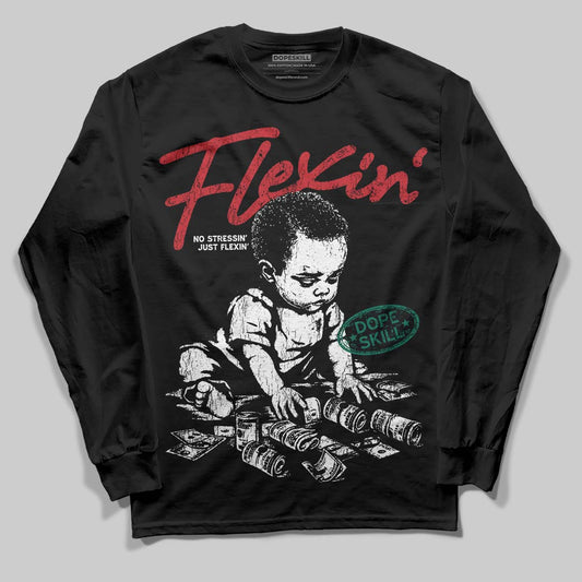 Jordan 3 Mexico 'El Vuelo' DopeSkill T-Shirt Long Sleeve T-Shirt Flexin' Graphic Streetwear - Black