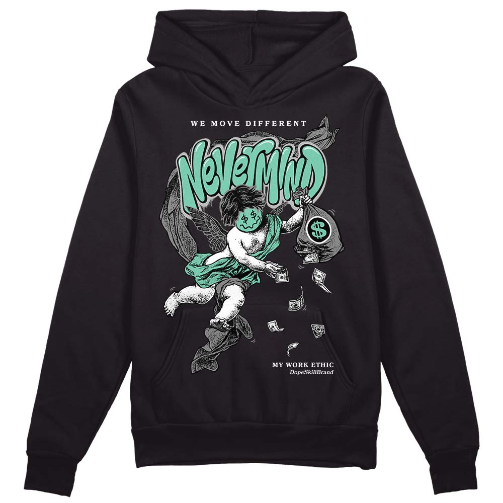 Jordan 3 "Green Glow" DopeSkill Hoodie Sweatshirt Nevermind Graphic Streetwear - Black