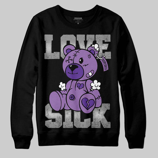 PURPLE Sneakers DopeSkill Sweatshirt Love Sick Graphic Streetwear - black
