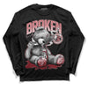 Valentine's Day Collection DopeSkill Long Sleeve T-Shirt Sick Bear Graphic Streetwear - Black