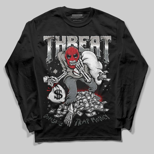 Jordan 9 Cool Grey DopeSkill Long Sleeve T-Shirt Threat Graphic Streetwear - Black