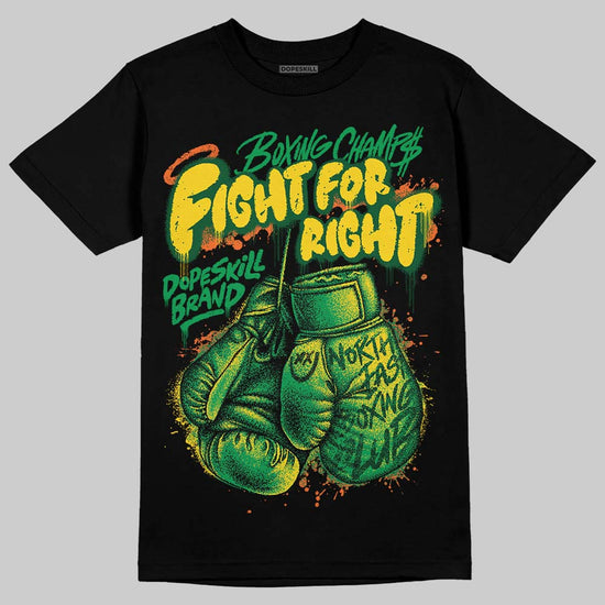 Green Sneakers DopeSkill T-Shirt Fight For Right Graphic Streetwear - Black