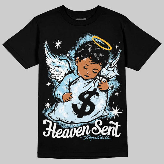 Vans Knu Stack Vintage Satin Dream Blue DopeSkill T-Shirt Heaven Sent Graphic Streetwear - Black