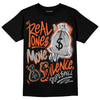 Jordan 3 Georgia Peach DopeSkill T-Shirt Real Ones Move In Silence Graphic Streetwear - Black