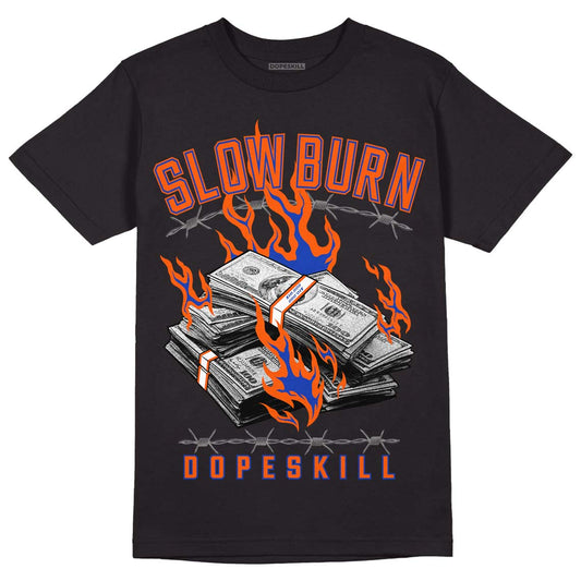 Dunk Low Futura Orange Blaze DopeSkill T-Shirt Slow Burn Graphic Streetwear - Black