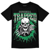 Jordan 2 Retro Lucky Green DopeSkill T-Shirt Trapped Halloween Graphic Streetwear  - Black