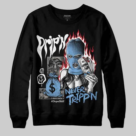 Jordan 12 Retro 'Melo' DopeSkill Sweatshirt Drip'n Never Tripp'n Graphic Streetwear - Black