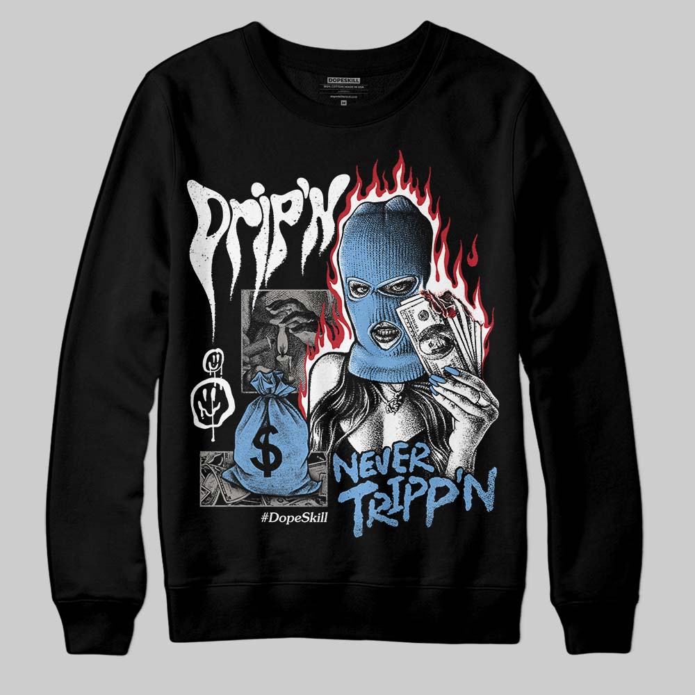 Jordan 12 Retro 'Melo' DopeSkill Sweatshirt Drip'n Never Tripp'n Graphic Streetwear - Black