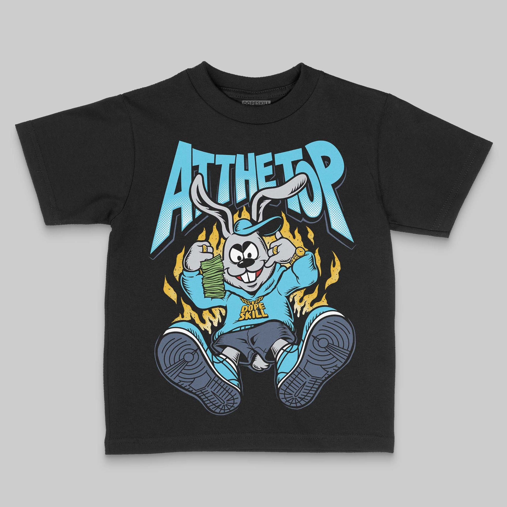 Jordan 11 Retro Gamma Blue (2025) DopeSkill Toddler Kids T-shirt At The Top Graphic Streetwear - black