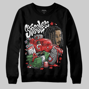 Jordan 6 “Reverse Infrared” DopeSkill Sweatshirt Stressless Graphic Streetwear - Black