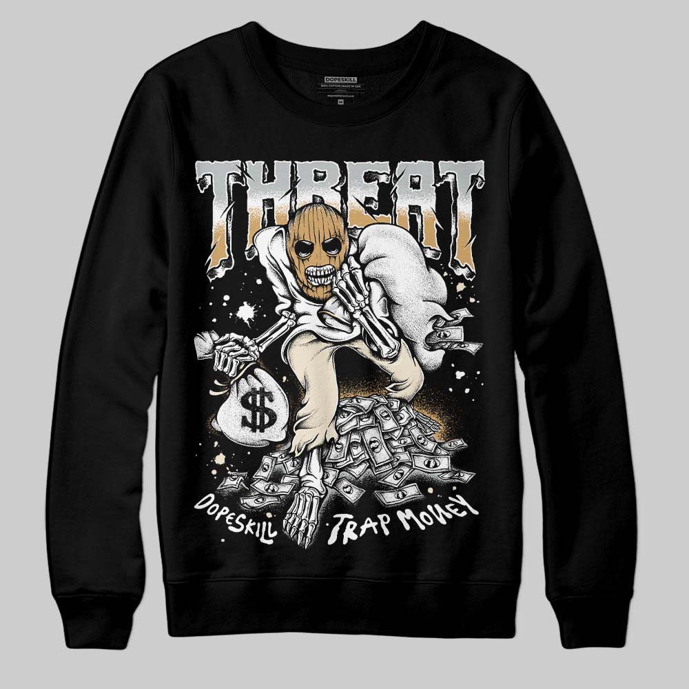 Jordan 5 Retro Reverse Metallic DopeSkill Sweatshirt Threat Graphic Streetwear - Black