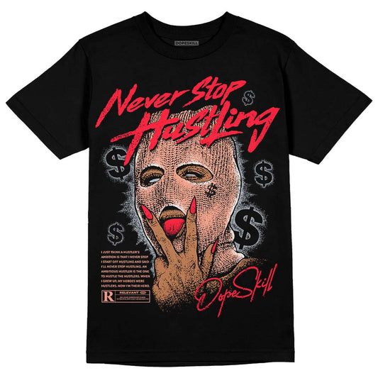 DJ Khaled x Jordan 5 Retro ‘Crimson Bliss’  DopeSkill T-Shirt Never Stop Hustling Graphic Streetwear - Black