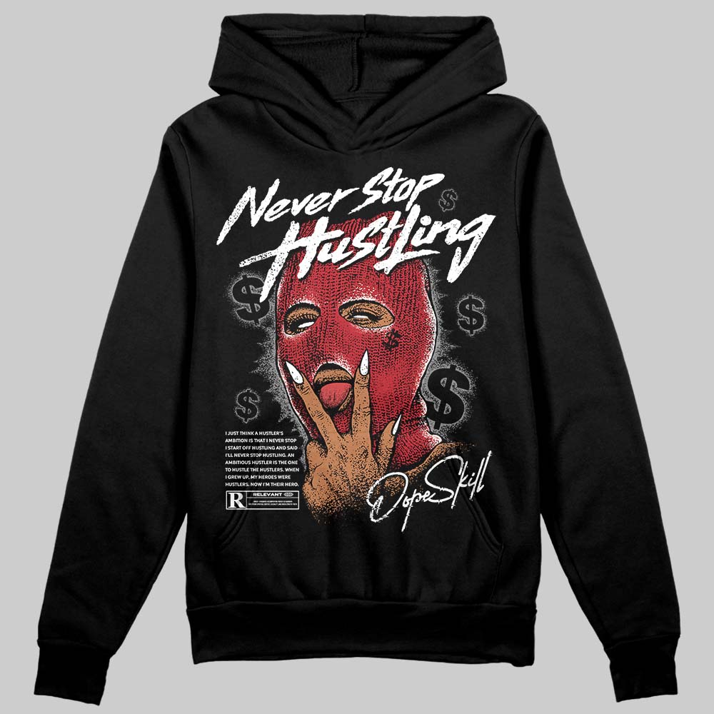 Jordan 14 Retro ‘Black Toe’ DopeSkill Hoodie Sweatshirt Never Stop Hustling Graphic Streetwear - Black