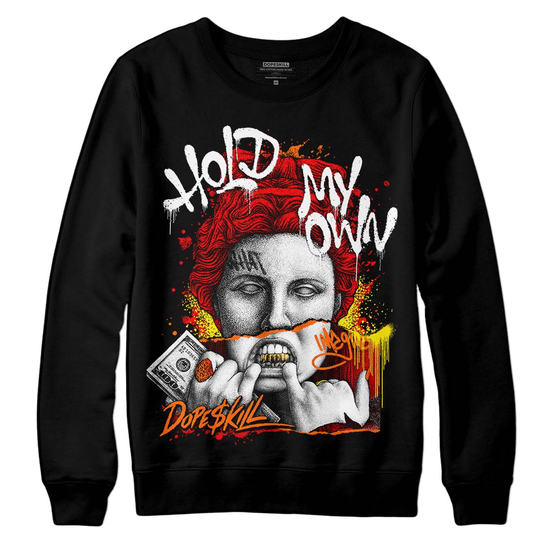 Jordan 1 Retro High OG "Satin Bred" DopeSkill Sweatshirt Hold My Own Graphic Streetwear - Black