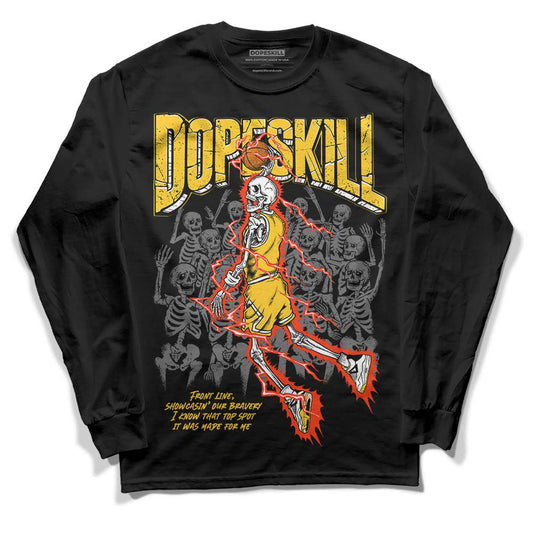 Jordan 4 Retro “Vivid Sulfur” DopeSkill Long Sleeve T-Shirt Thunder Dunk Graphic Streetwear - Black